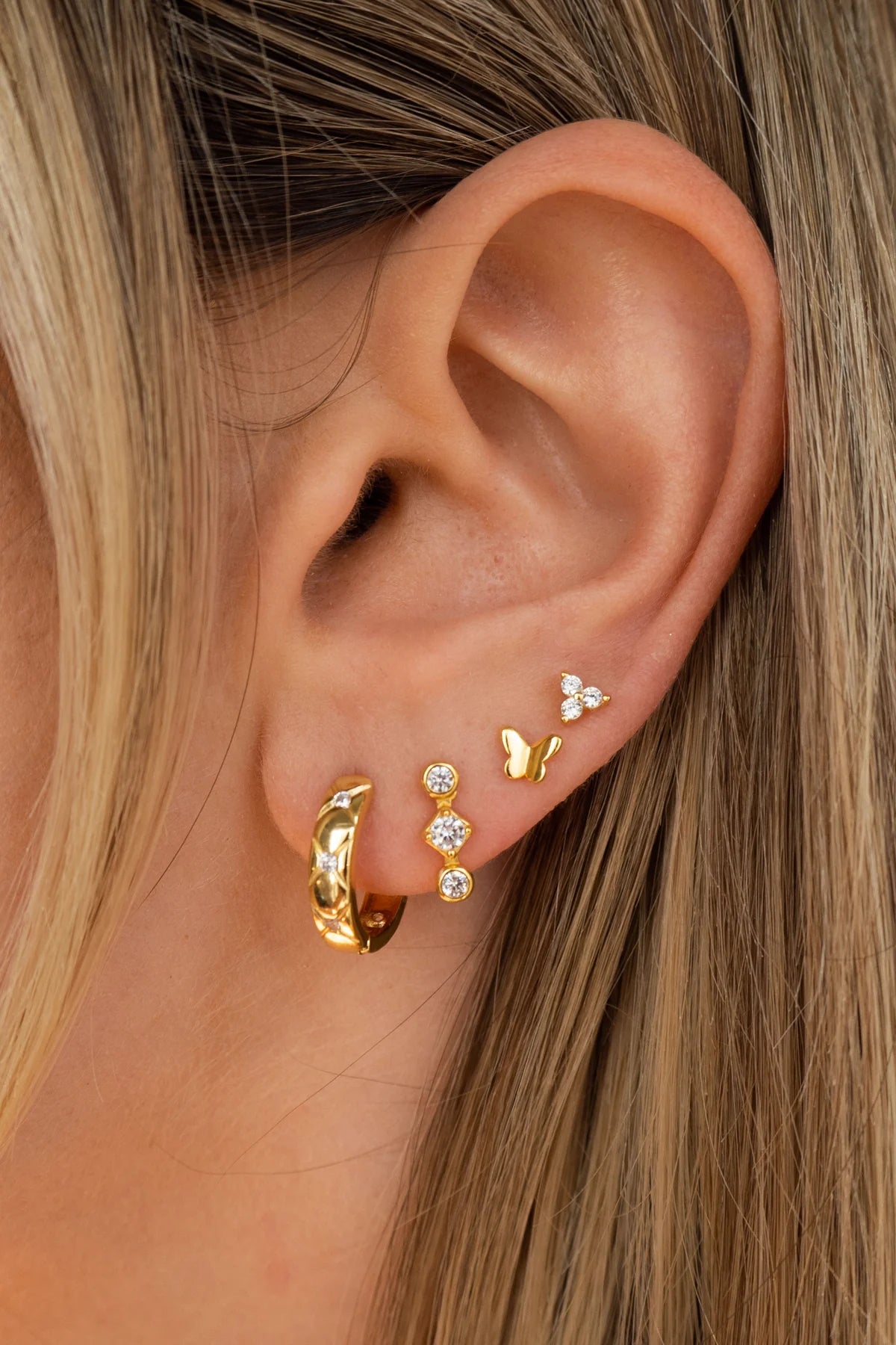 Butterfly Flat Back Stud