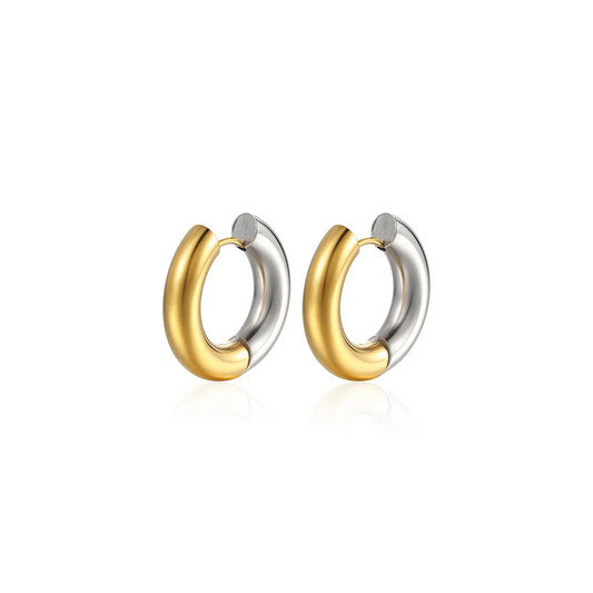 Liv Two Toned Hoops